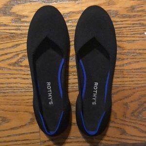 Rothy’s. Black flats.  Size 9